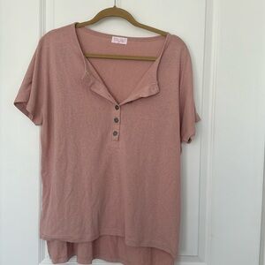 Pink Lily Henley Tshirt
